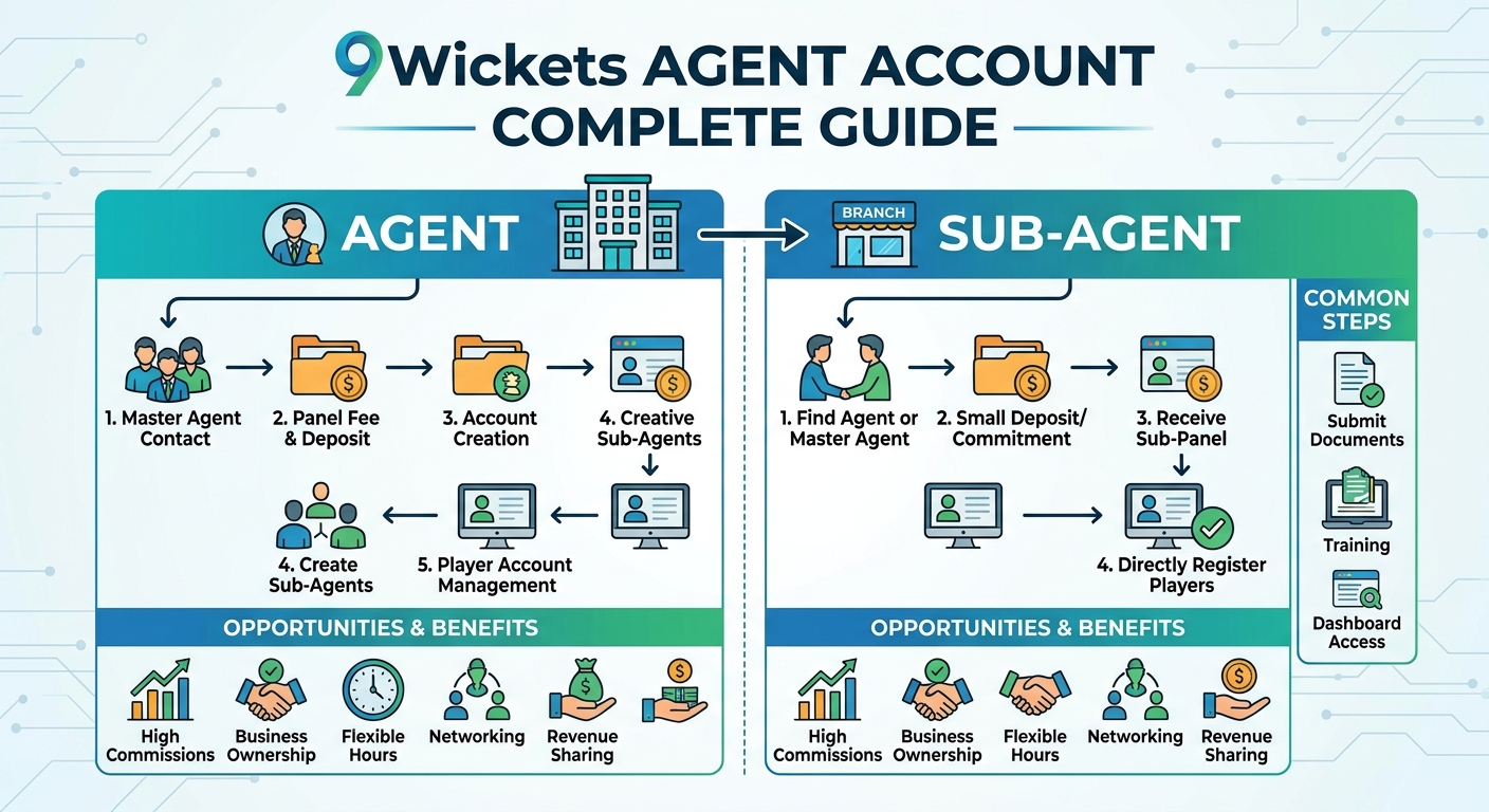 9Wickets Agent Account Complete Guide to Opening a Agent or Sub-Agent Account: Opportunities & Steps